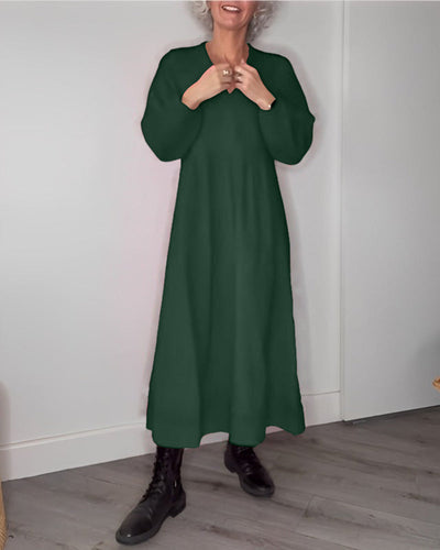 Tina - Elegantes langes Taschenkleid