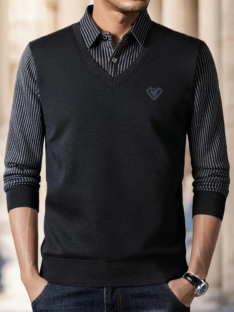 Leroy – Lässiger Langarm Strickpullover