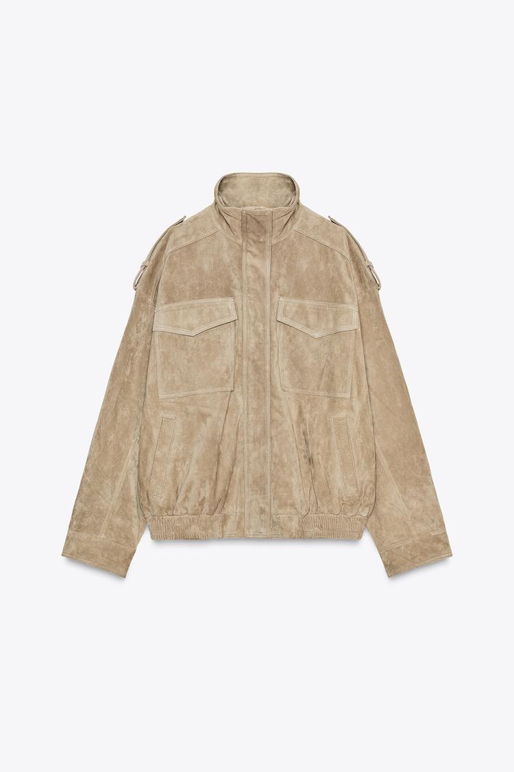 Sophia™ | Wildlederjacke Marble Sand