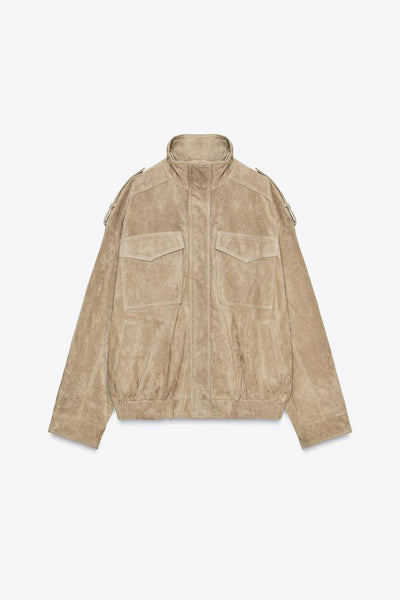 Sophia™ | Wildlederjacke Marble Sand