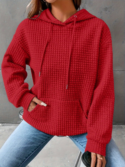 Léana™ | Texturiertes Kapuzen-Sweatshirt mit langen Ärmeln