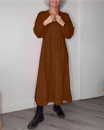 Tina - Elegantes langes Taschenkleid
