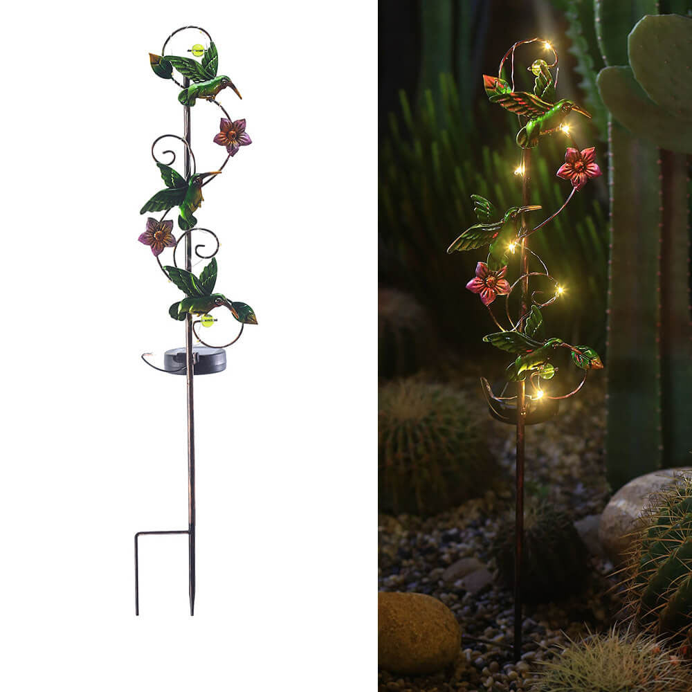 ArtGlow Solarbetriebene Gartenlaterne – Künstlerisches Metalldesign für stimmungsvolle Außenbeleuchtung