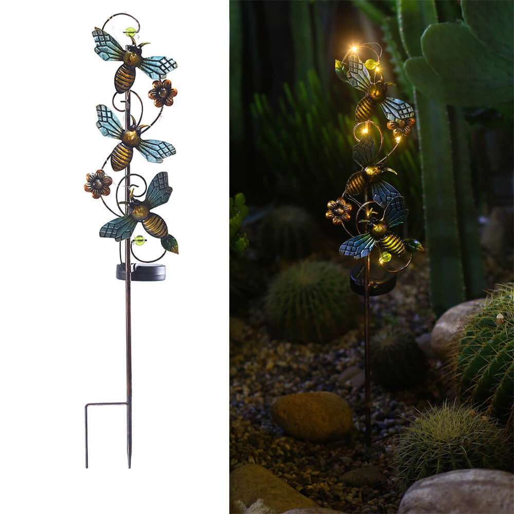 ArtGlow Solarbetriebene Gartenlaterne – Künstlerisches Metalldesign für stimmungsvolle Außenbeleuchtung