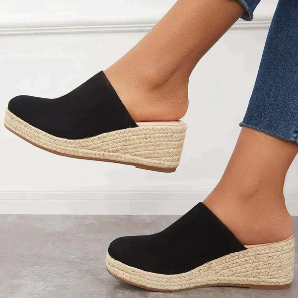 Marga™ | Elegante Sandaletten mit geflochtenem Keilabsatz