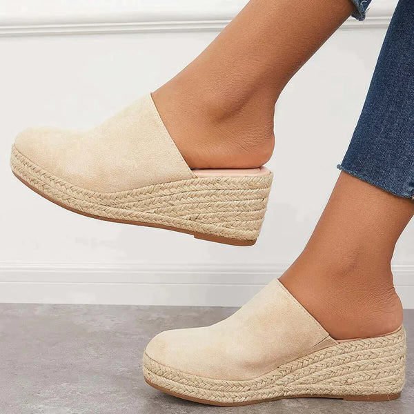 Marga™ | Elegante Sandaletten mit geflochtenem Keilabsatz