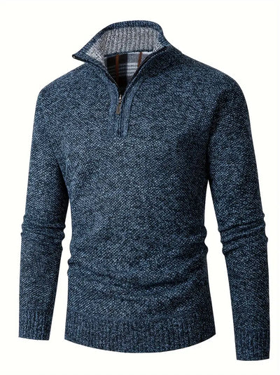 Ingram – Lässiger Pullover Mit Hohem Kragen Und Viertelreißverschluss