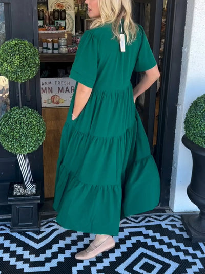 MARJOEIN - MIDIKLEID MIT KURZEN ÄRMELN