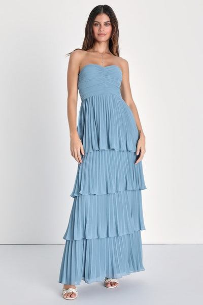 Jasmin - Elegantes, trägerloses Maxikleid