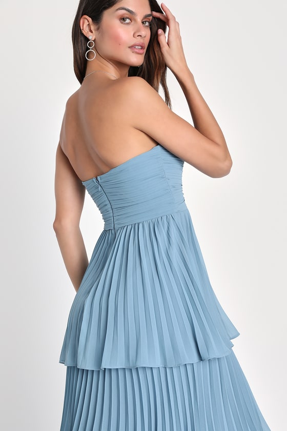 Jasmin - Elegantes, trägerloses Maxikleid