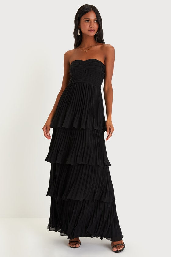 Jasmin - Elegantes, trägerloses Maxikleid