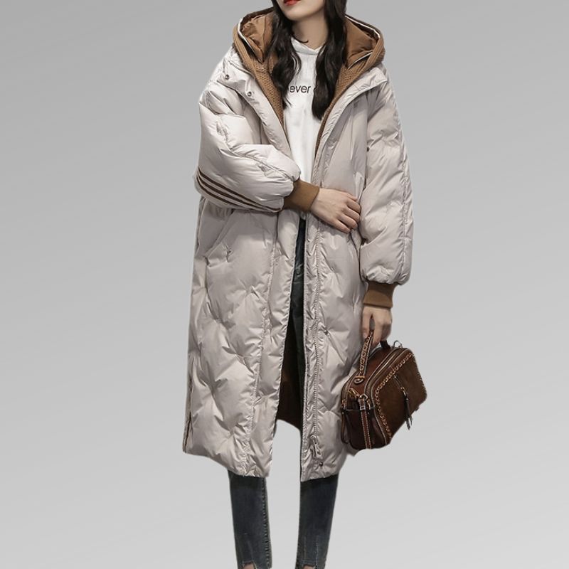 Lange warme Jacke für Frauen
