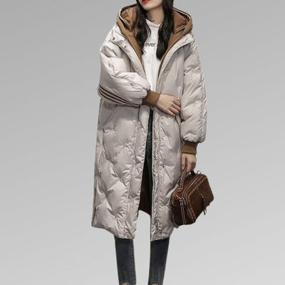 Lange warme Jacke für Frauen
