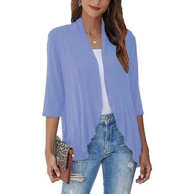 SEVDA - LEICHTER CARDIGAN MIT DREIVIERTELÄRMELN