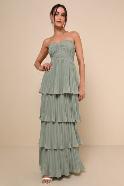 Jasmin - Elegantes, trägerloses Maxikleid