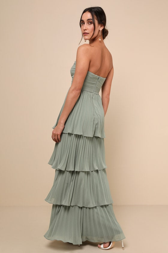 Jasmin - Elegantes, trägerloses Maxikleid