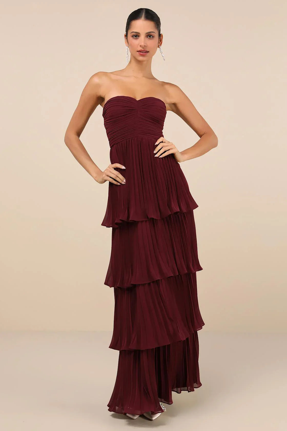 Jasmin - Elegantes, trägerloses Maxikleid