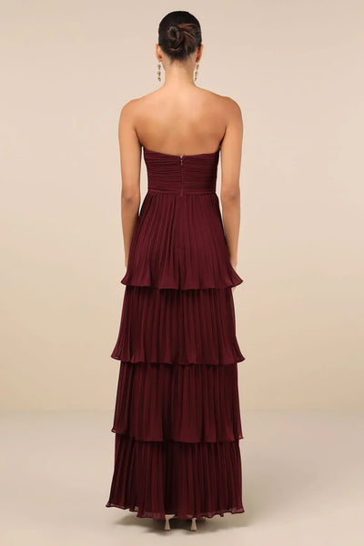 Jasmin - Elegantes, trägerloses Maxikleid