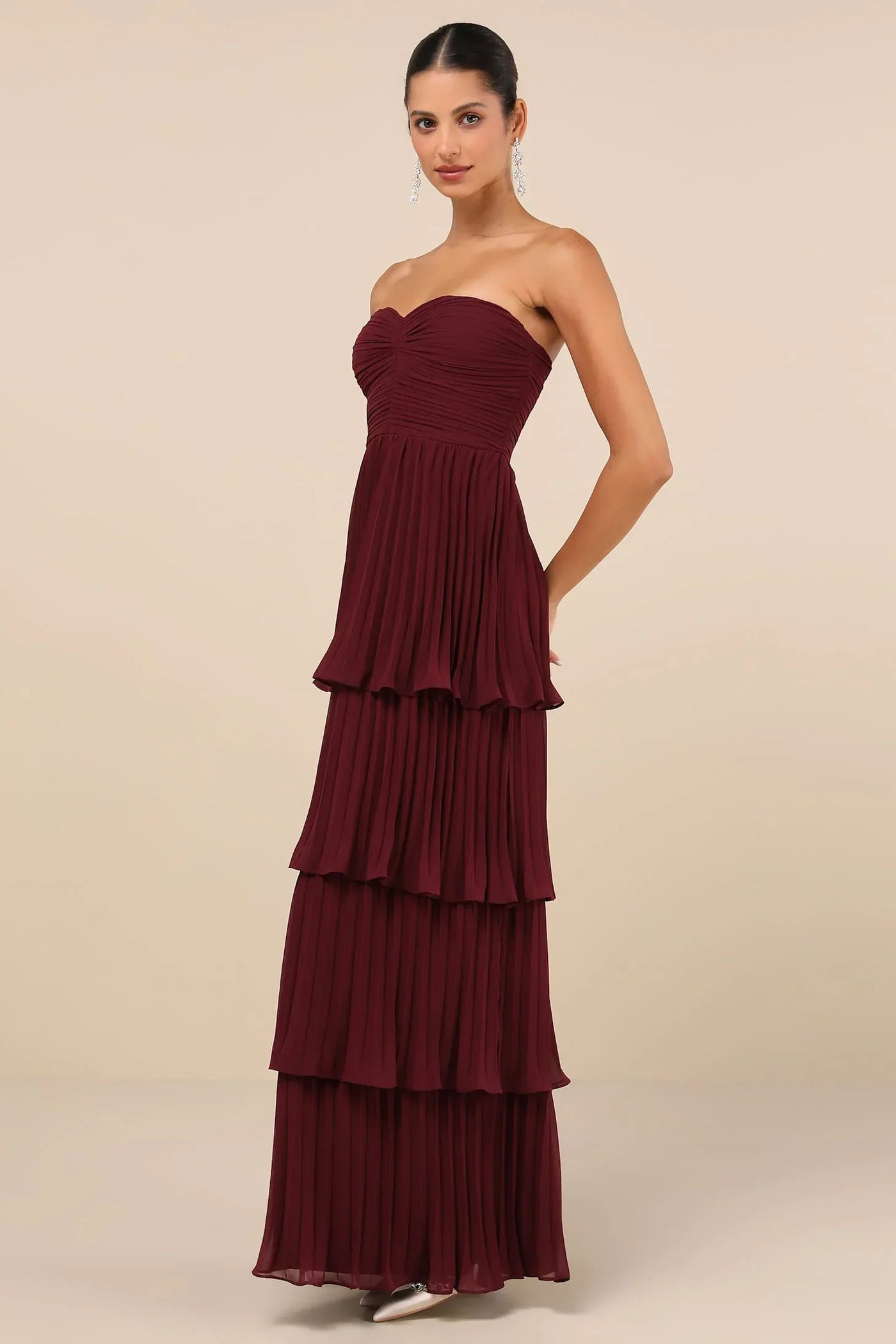 Jasmin - Elegantes, trägerloses Maxikleid