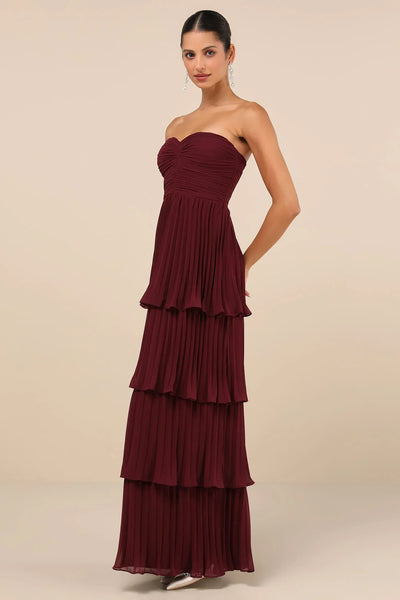 Jasmin - Elegantes, trägerloses Maxikleid