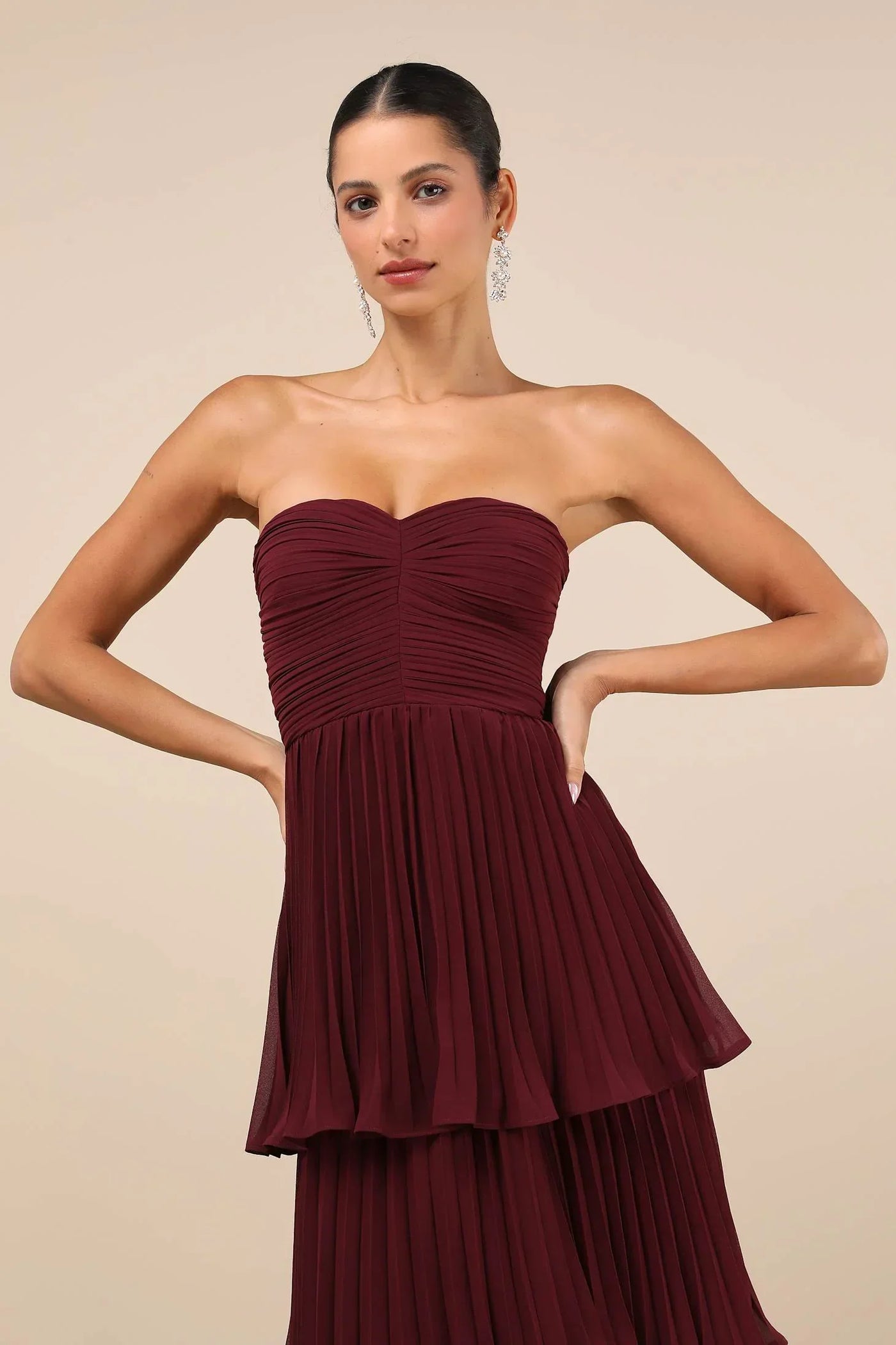 Jasmin - Elegantes, trägerloses Maxikleid