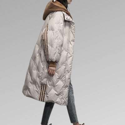 Lange warme Jacke für Frauen