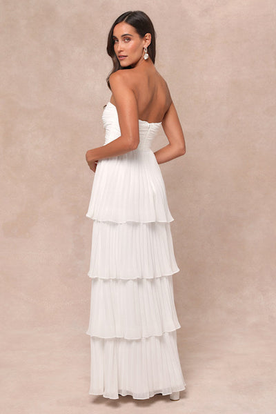 Jasmin - Elegantes, trägerloses Maxikleid