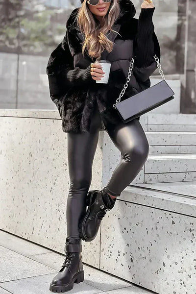 Valeria | Stilvolle gepolsterte Kunstfell-Damenjacke