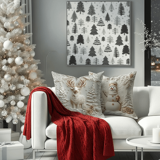 CozyFest – Weihnachtlich Gestalteter Kissenbezug Für Wohnkultur