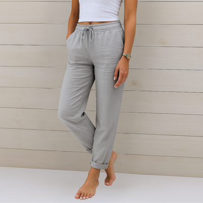 Nora™ | Hochwertige, atmungsaktive Stretchhose aus Leinen
