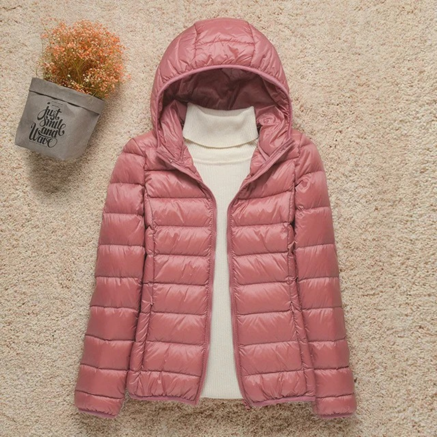 Sarah - Gewattete Jacke mit Kapuze