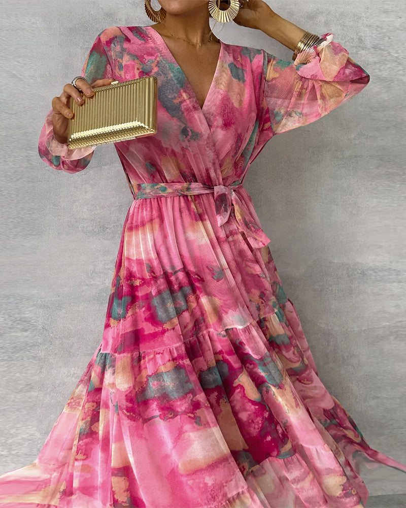 Aster - Elegantes Blumenmusterkleid