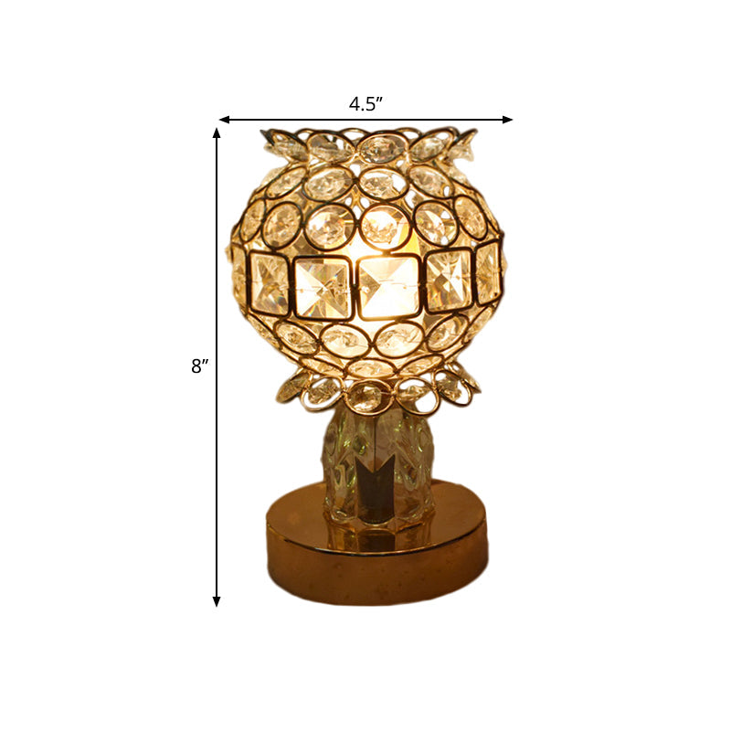 Velaire – Kristall-eingelassene goldene Schreibtischlampe