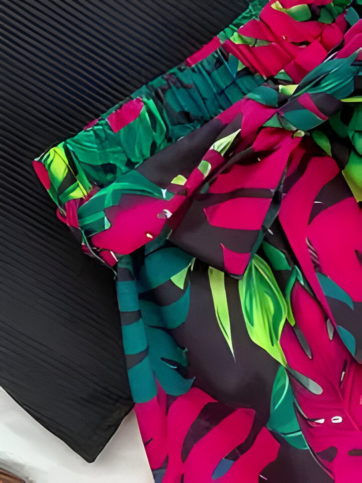 Ava | Damen Sommerurlaub Bedruckte Weste und Shorts Set