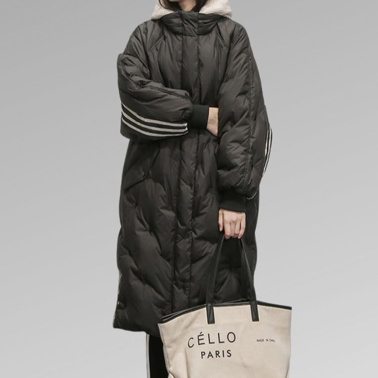 Lange warme Jacke für Frauen