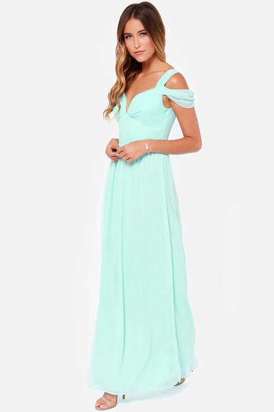 Amanda - Maxikleid mit Blumenfalten