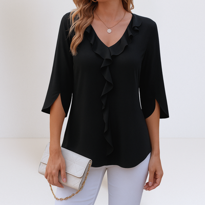Maria™ | Lässige Bluse mit V-Ausschnitt