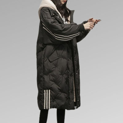 Lange warme Jacke für Frauen