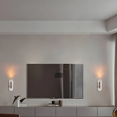 NordiFlame – Einstellbare nordische LED-Wandleuchte mit Flammeneffekt