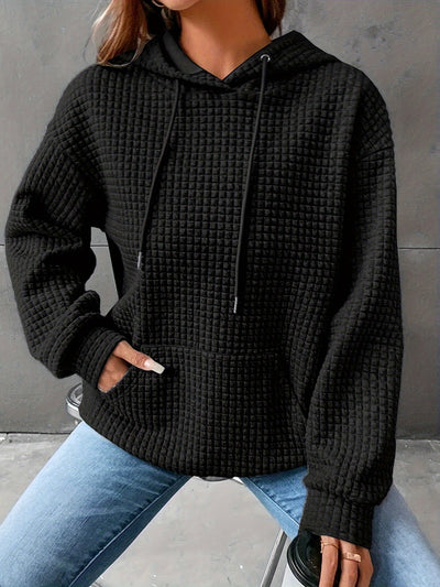 Léana™ | Texturiertes Kapuzen-Sweatshirt mit langen Ärmeln