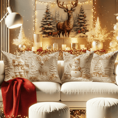 CozyFest – Weihnachtlich Gestalteter Kissenbezug Für Wohnkultur