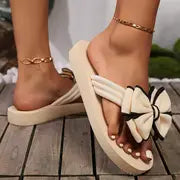 Daisy | Damen-Schleifenknoten-Dekor Flip Flops