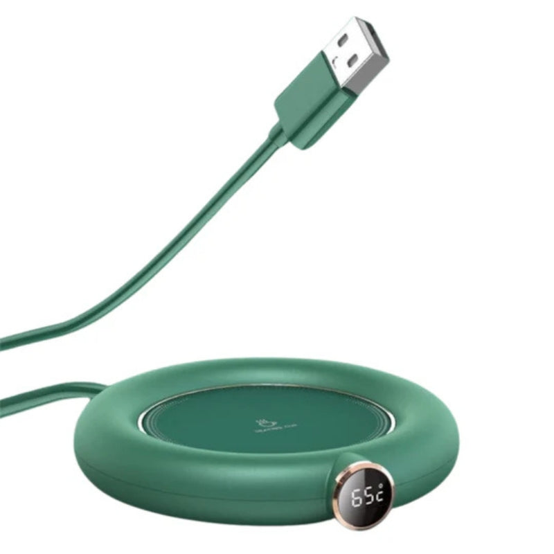 HeatWave – USB-Heißgetränkehalter mit LED-Display für perfekt temperierte Getränke