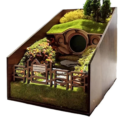 MiniScape Buchstützen – Handgefertigte dekorative Buchhalter mit Mikrolandschaftsdesign