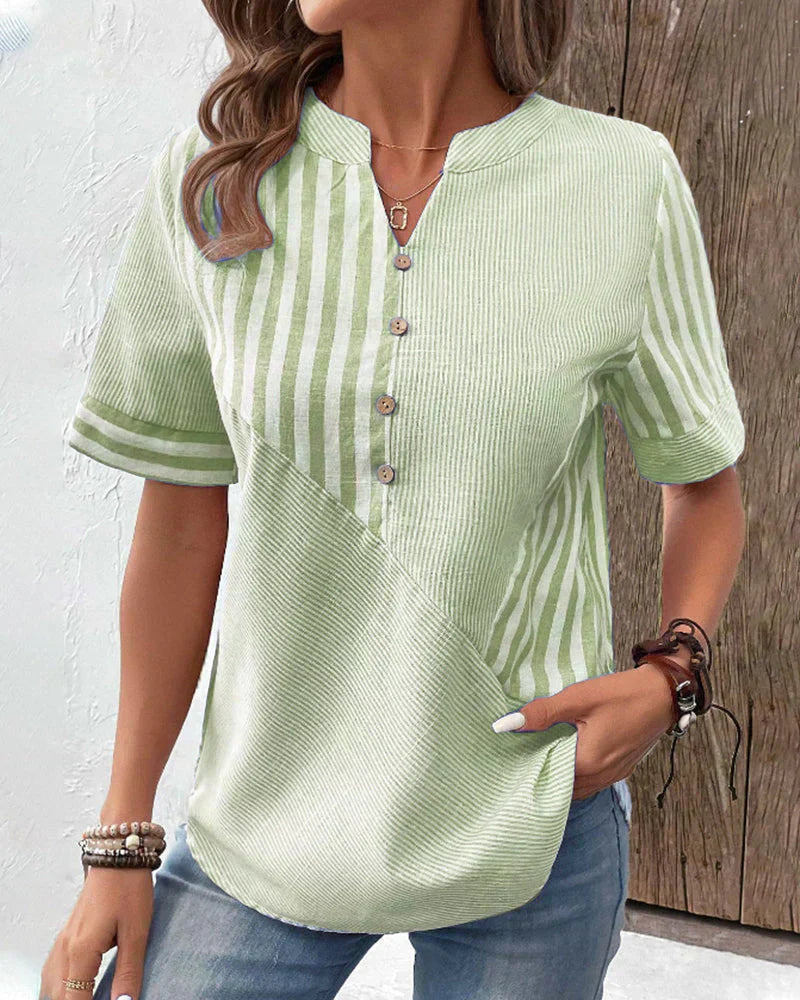 Frederique™ | Elegante gestreifte Bluse