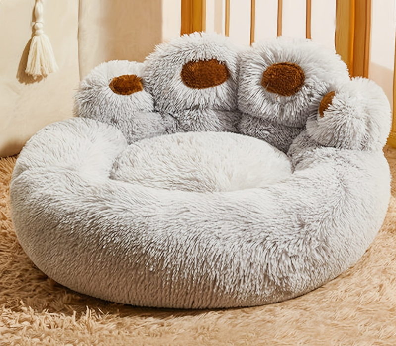 Waschbares Haustierbett CozyPaw mit pfotenförmigem Design