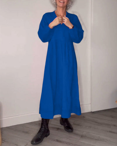 Tina - Elegantes langes Taschenkleid