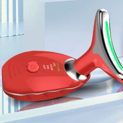 GlowLift – Anti-Falten Gesichtsstraffungs-Massagegerät mit LED-Lichttherapie für Gesicht und Hals