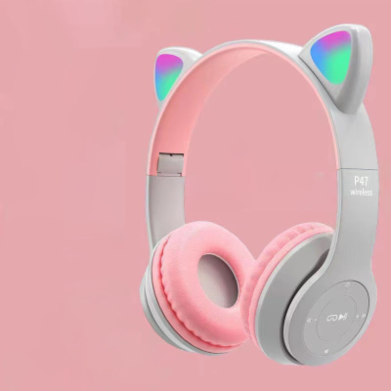 Kabellose LED Katzenohr-Kopfhörer mit Bluetooth und integriertem Mikrofonsteuerung