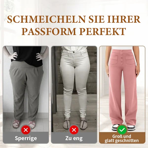 UNNA - ELASTISCHE FREIZEITHOSE MIT HOHEM BUND
